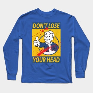 Vault Boy Blood Poster Long Sleeve T-Shirt